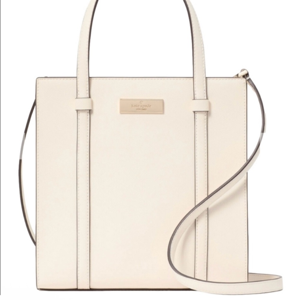 Kate Spade ♠️ Kenzie Limited Edition Meringue Tote Crossbody saffiano leather